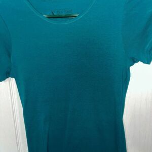 V Tee Shop Teal Short Sleeve Women's Top
